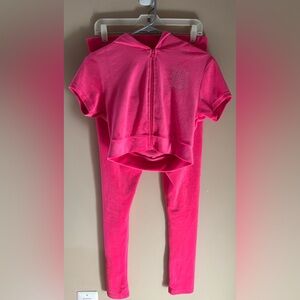 Vibrant Pink Hooded Tracksuit for Women
